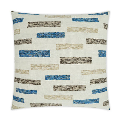 Outdoor Blockweave Pillow - Blue