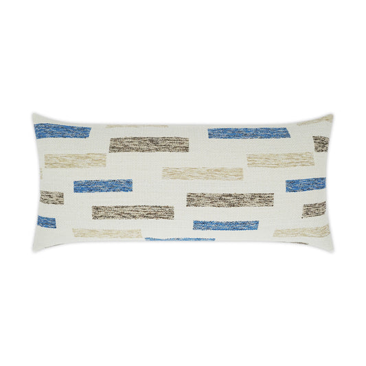 D.V. Kap Outdoor Blockweave Lumbar Pillow - Blue