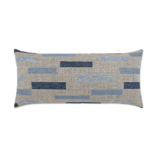 D.V. Kap Outdoor Blockweave Lumbar Pillow - Indigo