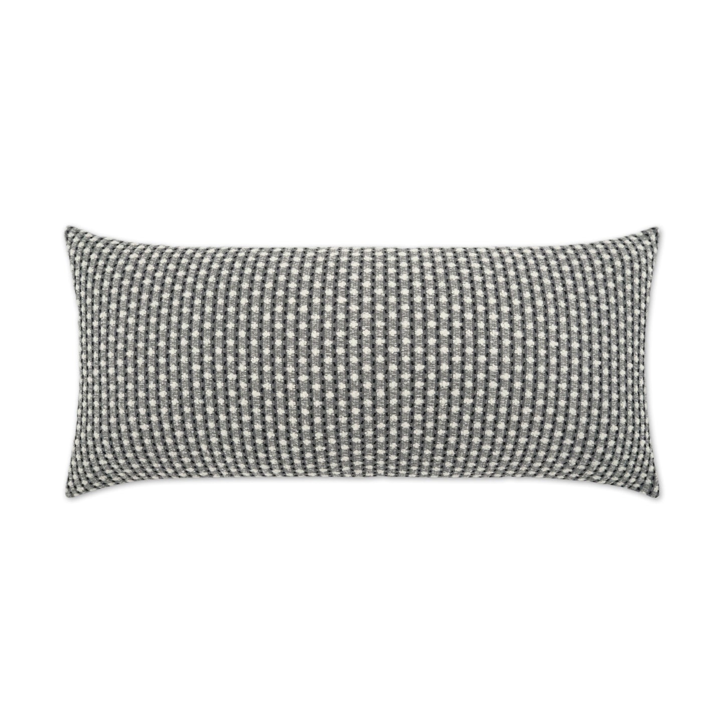 Outdoor Dot Dash Lumbar Pillow - Grey