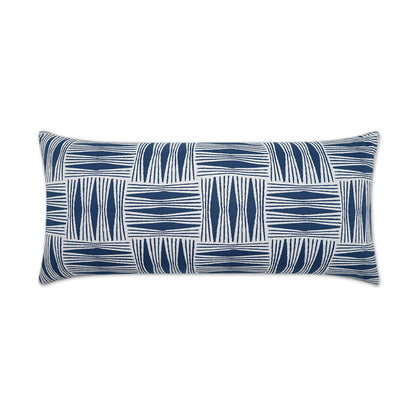 Outdoor Kizomba Lumbar Pillow - Blue