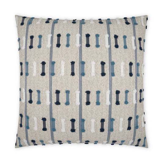 D.V. Kap Outdoor Tassel Stripe Pillow - Blue