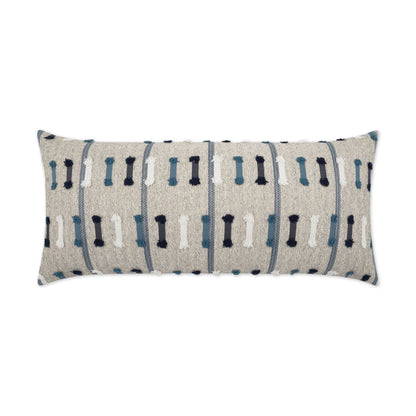 D.V. Kap Outdoor Tassel Stripe Lumbar Pillow - Blue