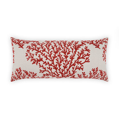 Outdoor Peggy Lumbar Pillow - Red