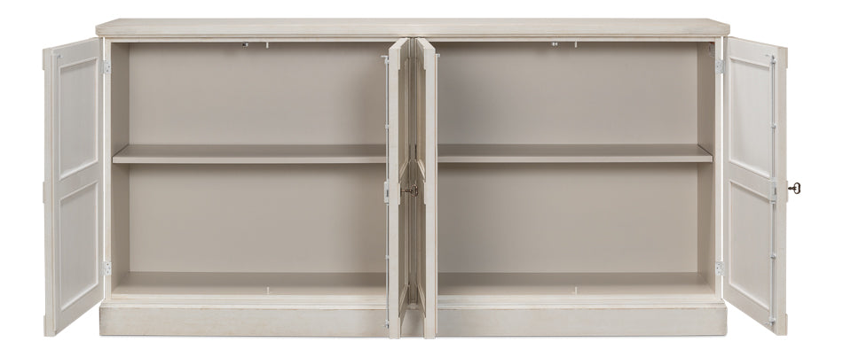 Lionisio Buffet 75" Stucco with Wood Doors