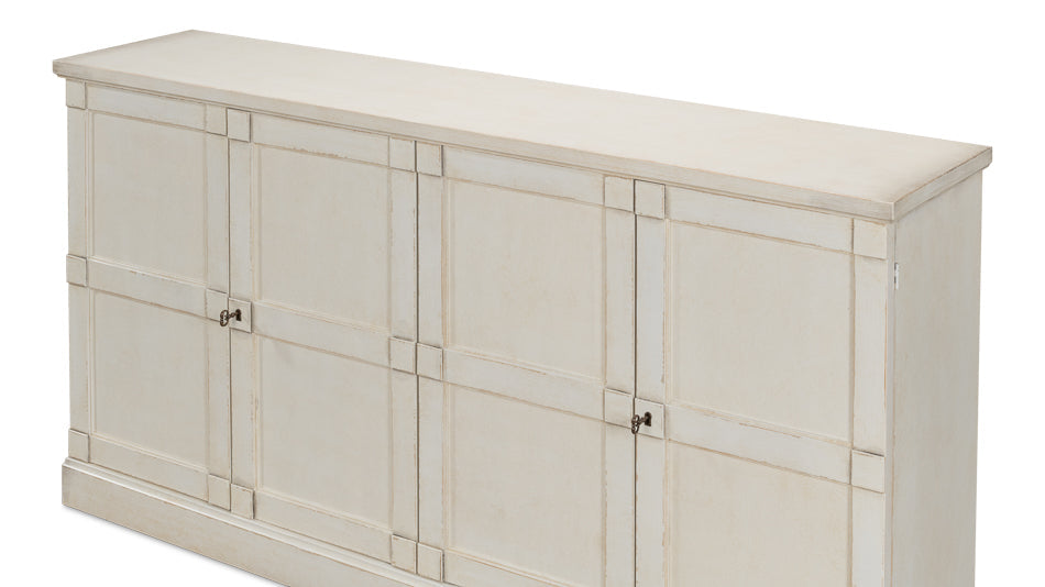 Lionisio Buffet 75" Stucco with Wood Doors