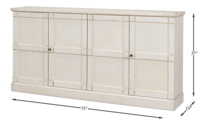 Lionisio Buffet 75" Stucco with Wood Doors