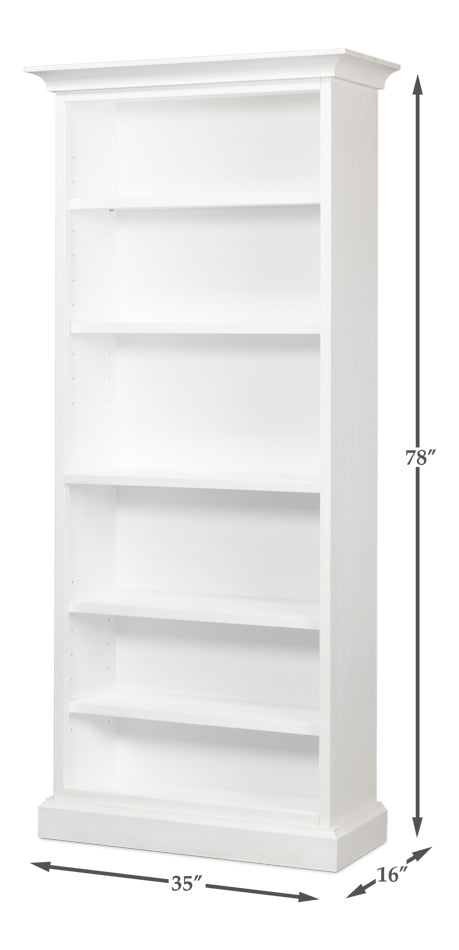 Open Shelf Bookcase Cortina White