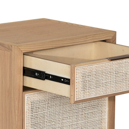 LH Home Rattan Two Drawer Accent Cabinet - Natural Tone Wood