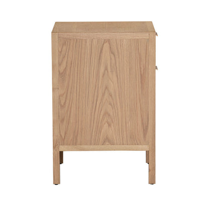 LH Home Rattan Two Drawer Accent Cabinet - Natural Tone Wood