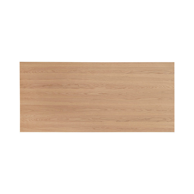 LH Home Rattan Oak Wood Dining Table for 6 People
