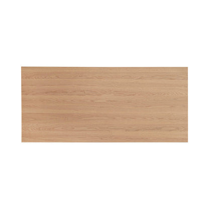 LH Home Rattan Oak Wood Dining Table for 6 People
