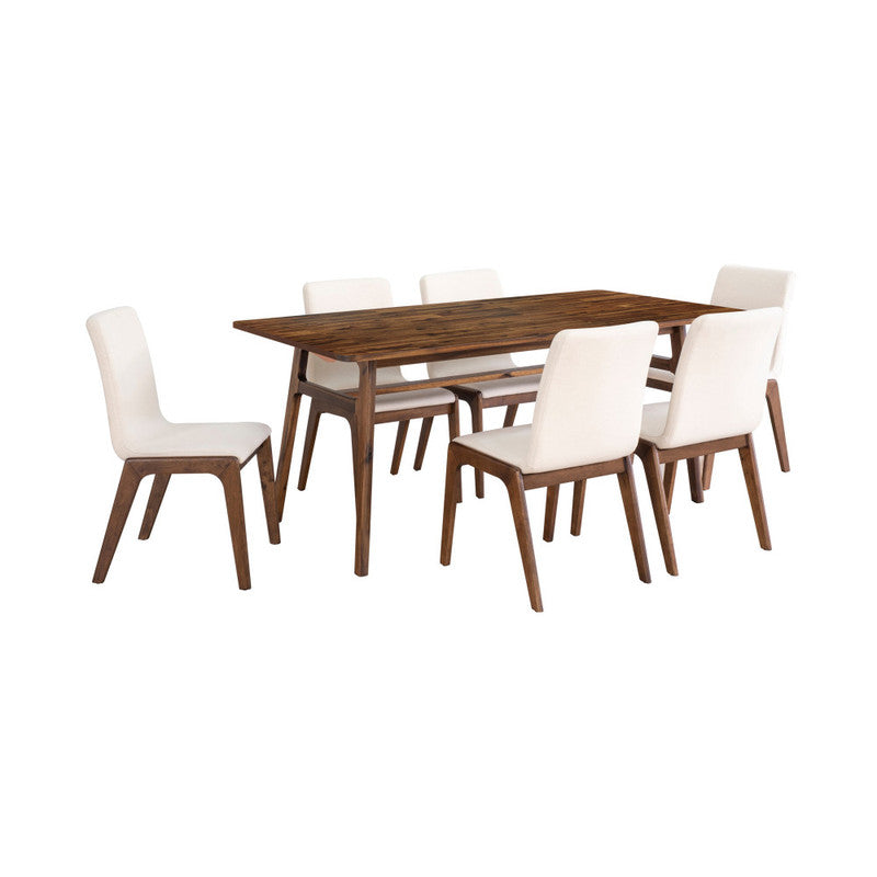 LH Home Remix Solid Wood Dining Table for 6 People