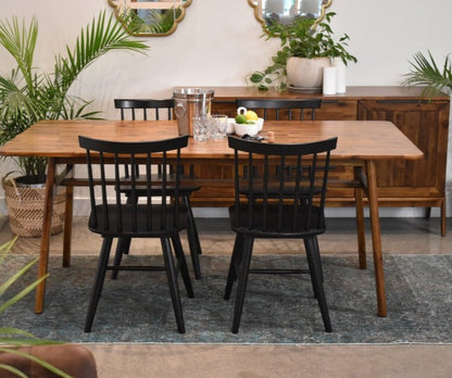 LH Home Remix Solid Wood Dining Table for 6 People