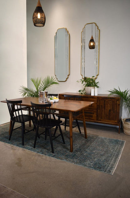 LH Home Remix Solid Wood Dining Table for 6 People