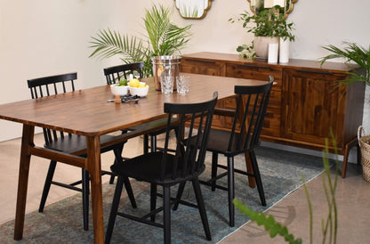 LH Home Remix Solid Wood Dining Table for 6 People