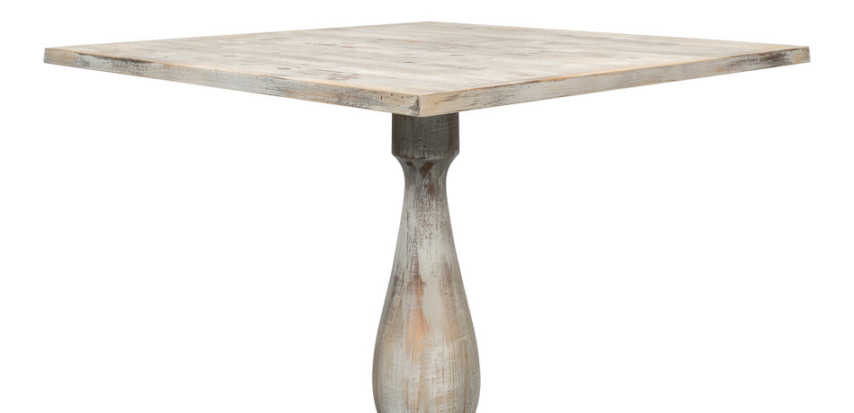 Square Bistro Table Grey Oak