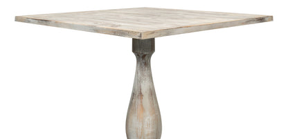 Square Bistro Table Grey Oak