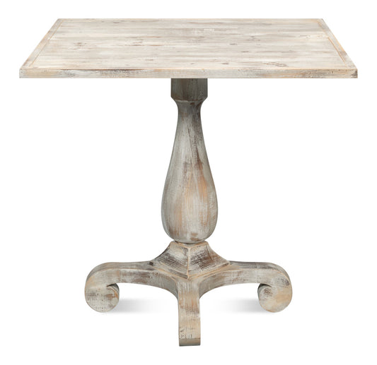 Square Bistro Table Grey Oak