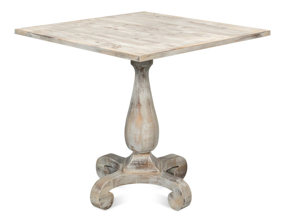 Square Bistro Table Grey Oak