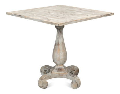 Square Bistro Table Grey Oak