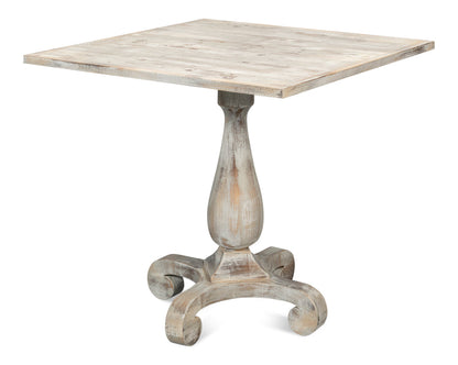 Square Bistro Table Grey Oak