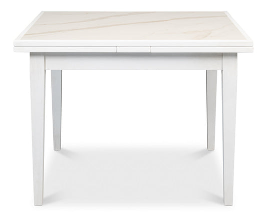 Paolino Square Extendable Dining Table Cortina White