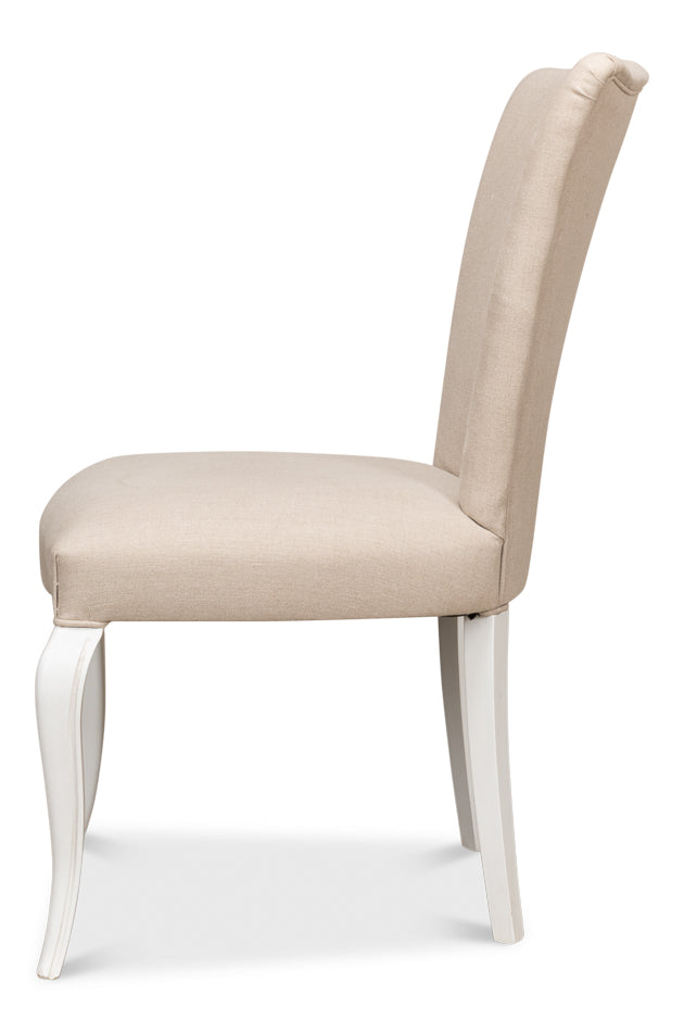 Side chair Cortina White With Linen Flax