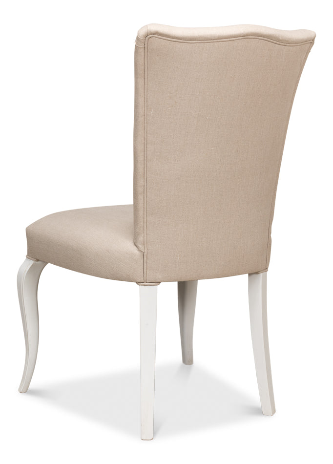 Side chair Cortina White With Linen Flax