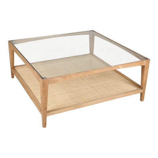  Harrington Rustic Oak Wood Coffee Table Moe' Home