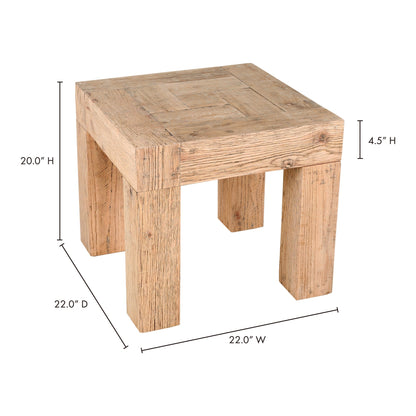  Evander Oak Wood End Table for Living Room Moe' Home