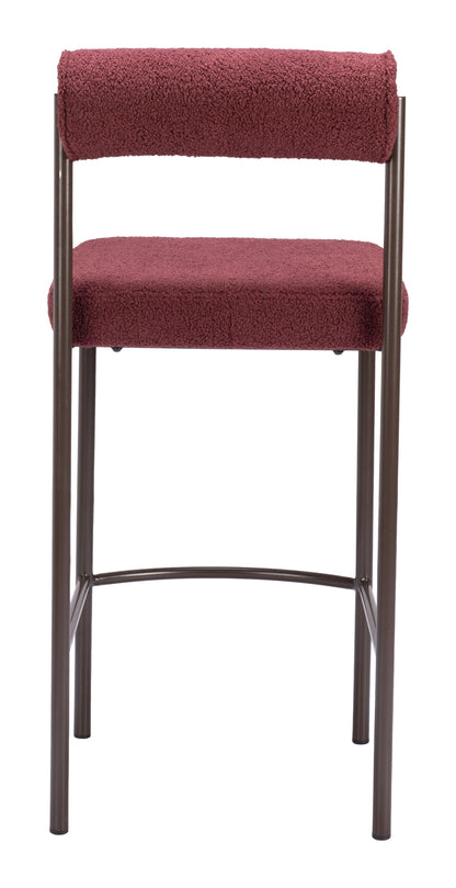 Livorno Counter Stool (Set of 2) Red & Bronze