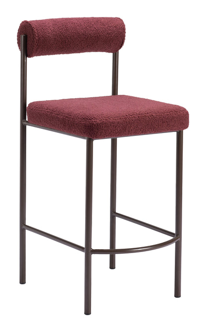 Livorno Counter Stool (Set of 2) Red & Bronze