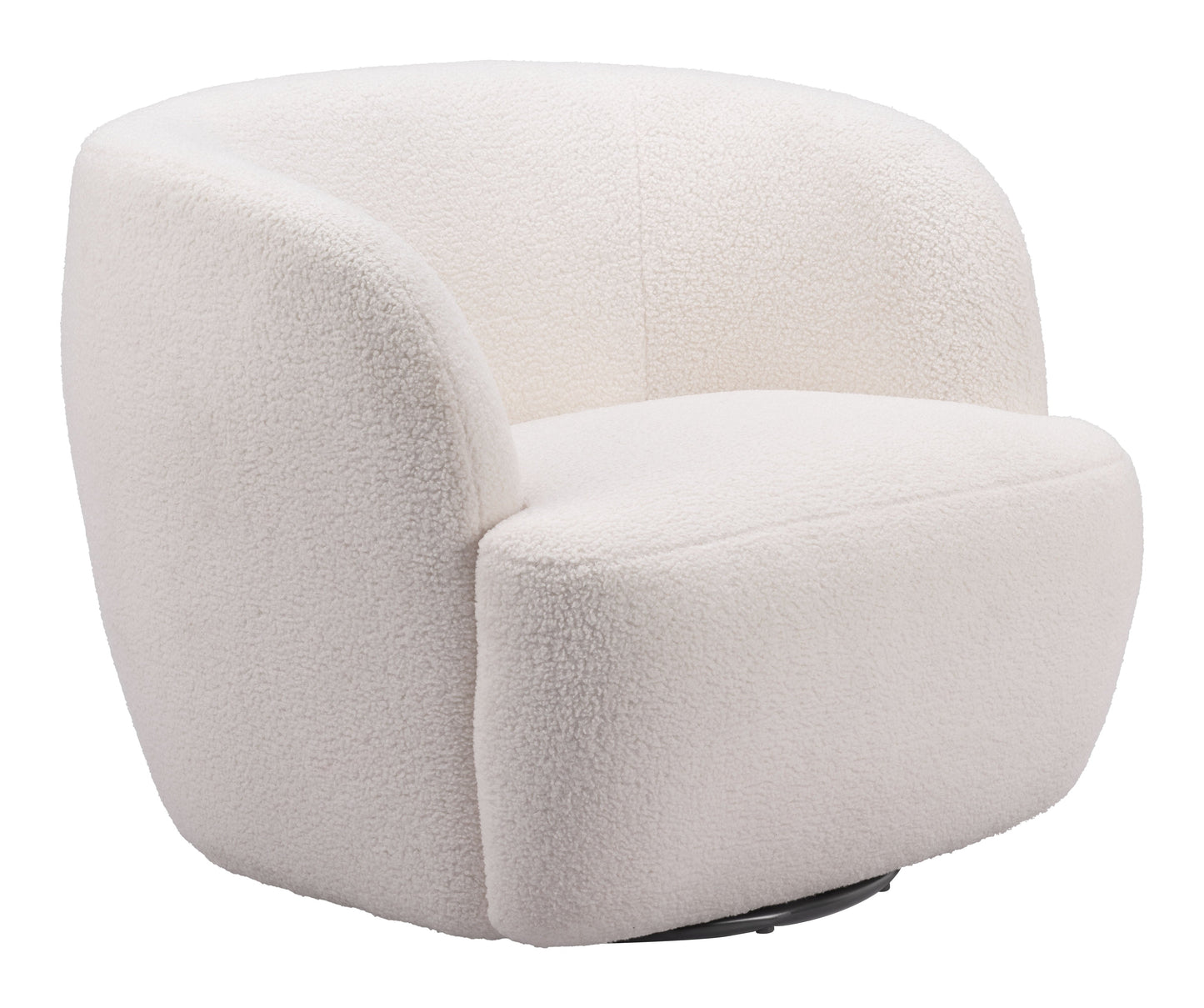 Sarina Swivel Lounge Chair With Velvety Soft Fabric