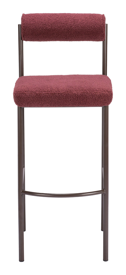 Livorno Barstool (Set of 2) Red & Bronze