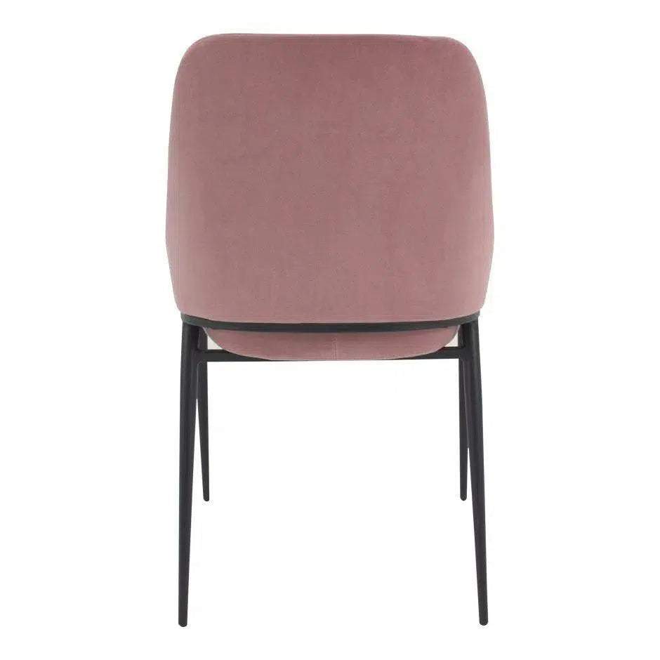 Modern Pink Velvet Dining Chair Set of 2