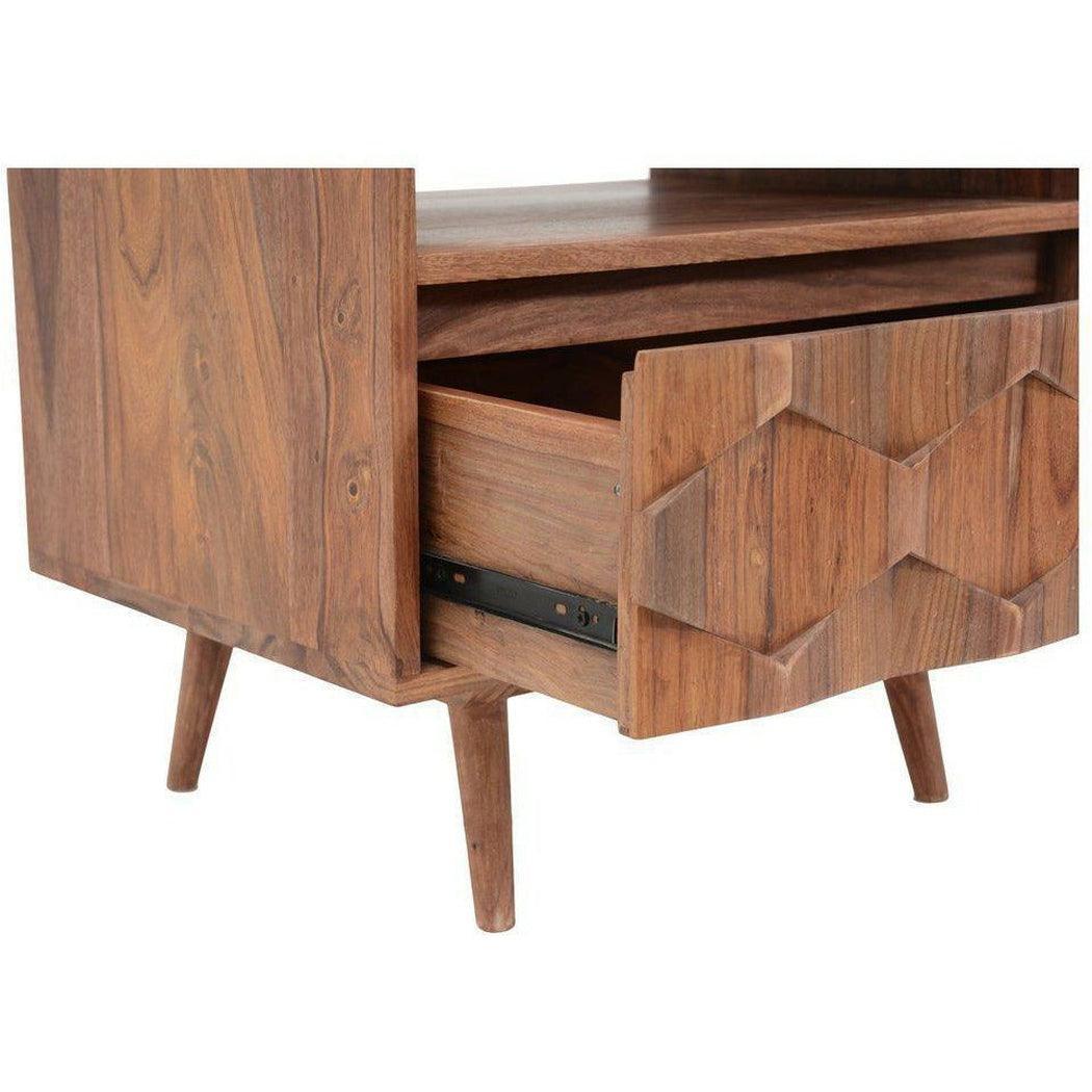 22 Inch Brown Nightstand Mid-Century Modern Nightstands LOOMLAN By Moe's Home