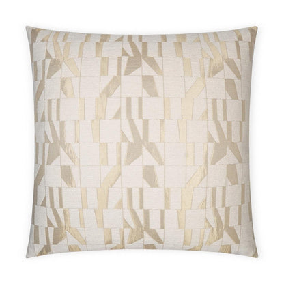 Duved Glam Geometric Gold Large Throw Pillow With Insert Throw Pillows LOOMLAN By D.V. Kap