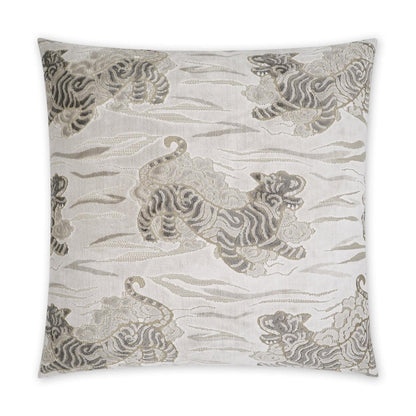 Dynasty Cloud Animal Novelty Ivory Large Throw Pillow With Insert Throw Pillows LOOMLAN By D.V. Kap