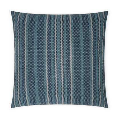 Ernest Blue Stripes Blue Large Throw Pillow With Insert Throw Pillows LOOMLAN By D.V. Kap