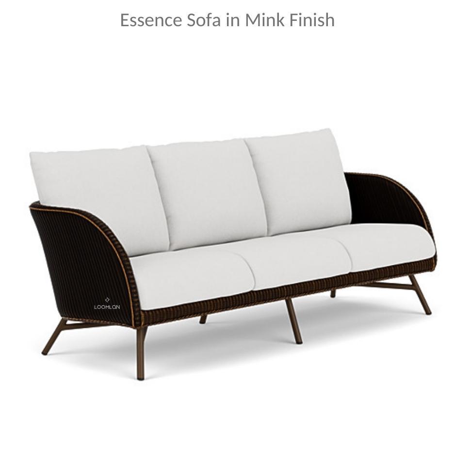 Essence Sofa All Weather Wicker Furniture Made in USA Outdoor Sofas & Loveseats LOOMLAN By Lloyd Flanders