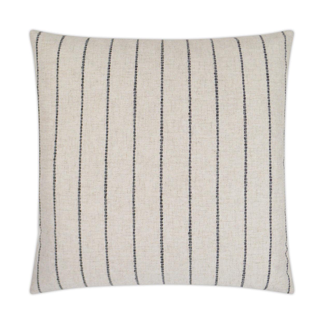 Evie Ivory Stripes Ivory Large Throw Pillow With Insert Throw Pillows LOOMLAN By D.V. Kap