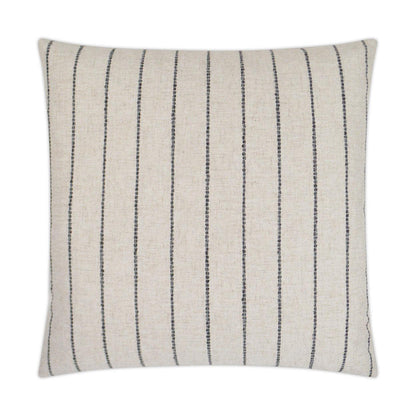 Evie Ivory Stripes Ivory Large Throw Pillow With Insert Throw Pillows LOOMLAN By D.V. Kap