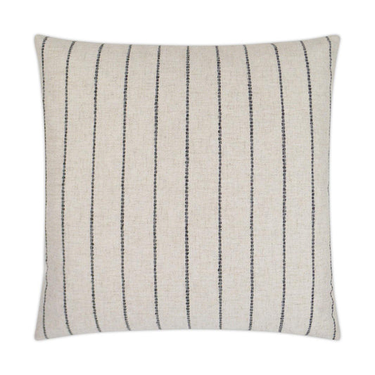 Evie Ivory Stripes Ivory Large Throw Pillow With Insert Throw Pillows LOOMLAN By D.V. Kap