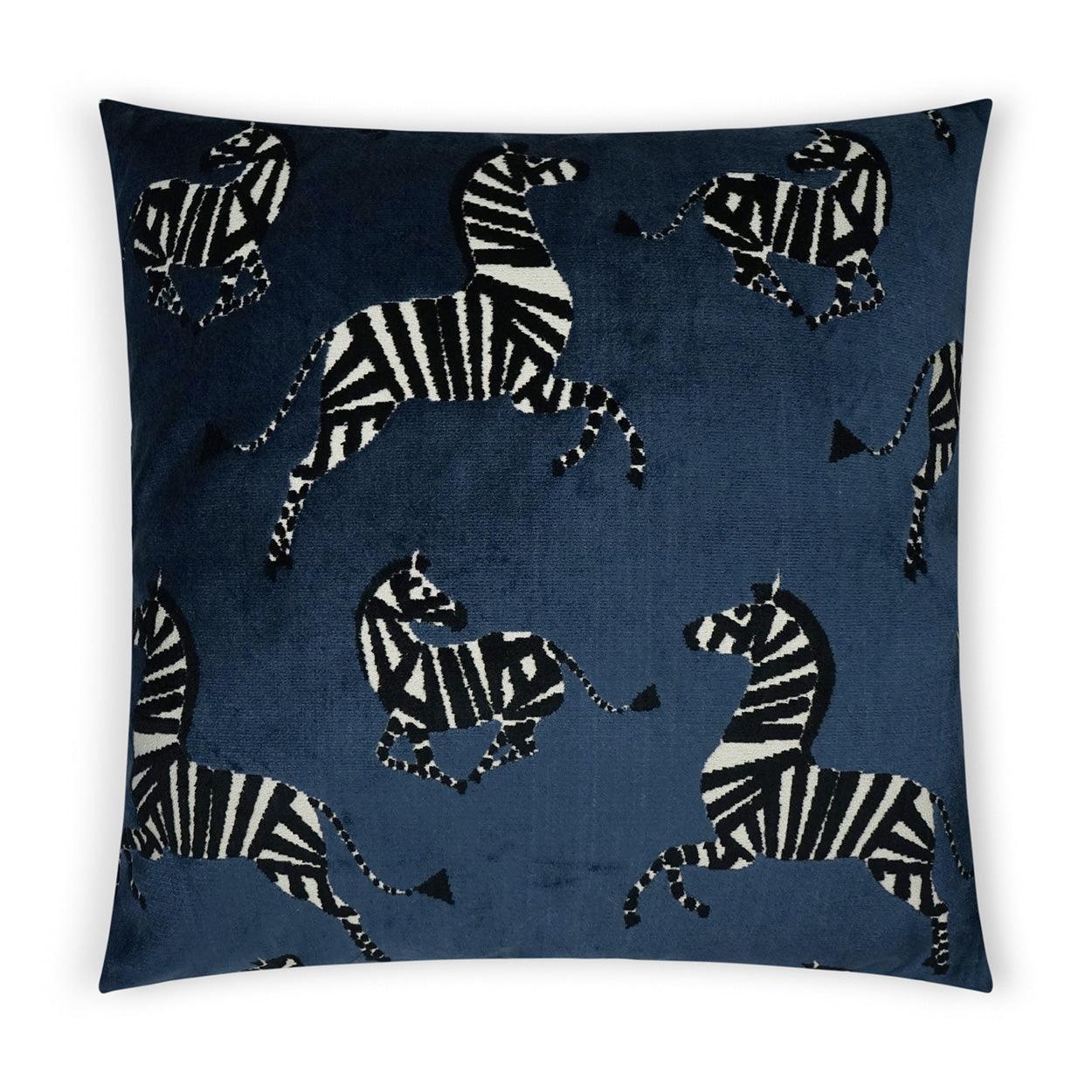 Farlowe Sapphire Animal Novelty Navy Large Throw Pillow With Insert Throw Pillows LOOMLAN By D.V. Kap