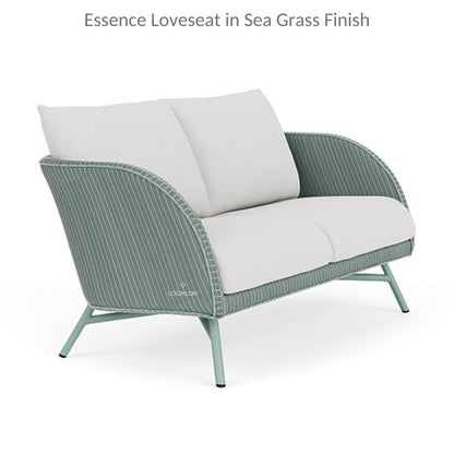 Flanders Essence Outdoor Wicker Loveseat and Chair Set with Tables Outdoor Lounge Sets LOOMLAN By Lloyd Flanders