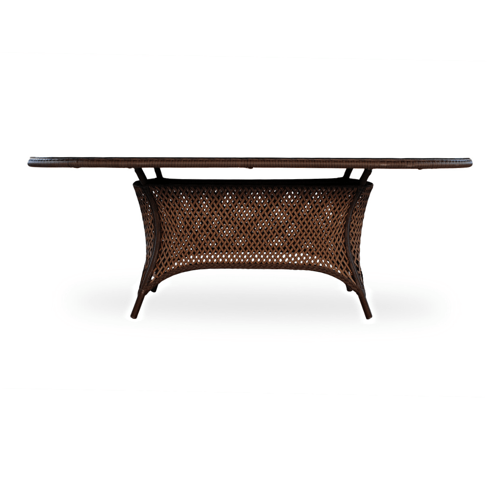 Grand Traverse Outdoor Oval Dining Table With Umbrella Holder Outdoor Dining Tables LOOMLAN By Lloyd Flanders