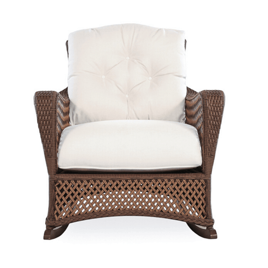 Grand Traverse Patio Lounge Rocker Chair With Sunbrella Cushions Outdoor Lounge Chairs LOOMLAN By Lloyd Flanders