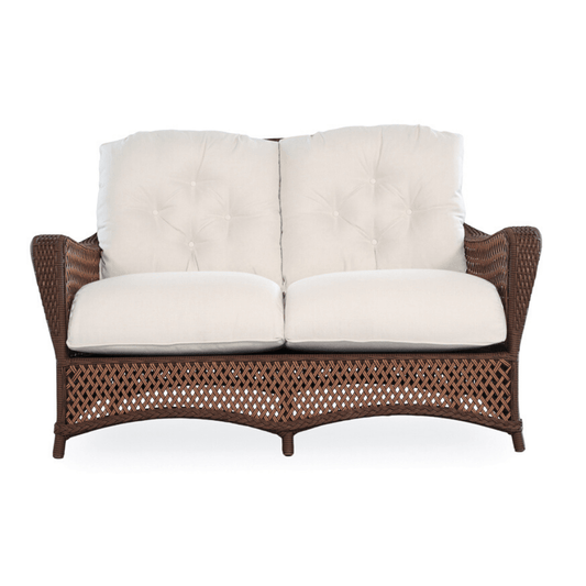 Grand Traverse Patio Loveseat With Sunbrella Cushions Outdoor Sofas & Loveseats LOOMLAN By Lloyd Flanders