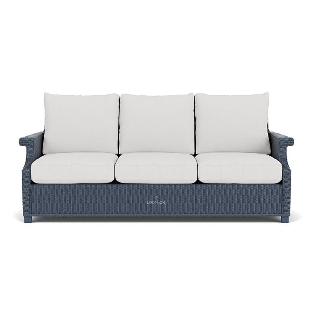 Hamptons All-Weather 3 Seater Sofa Wicker Outdoor Furniture Outdoor Sofas & Loveseats LOOMLAN By Lloyd Flanders